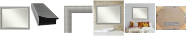 Amanti Art Elegant Brushed Framed Bathroom Vanity Wall Mirror, 44.75" x 34.75"